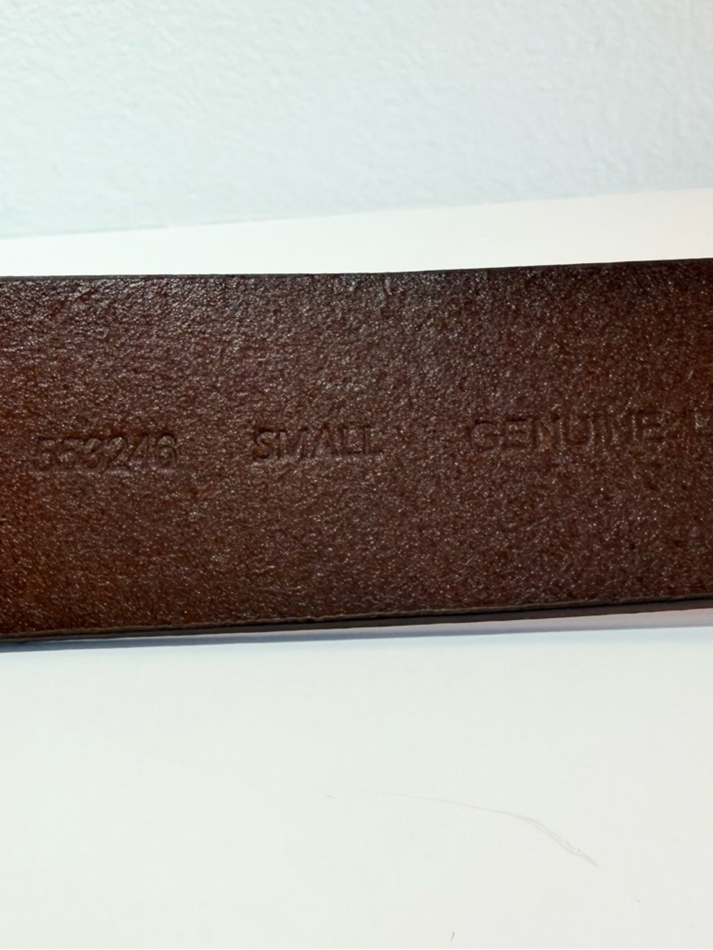 Michael Kors Brown Leather MK Logo Belt Gold Buckle Size Small Wide - Picture 3 of 4